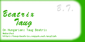 beatrix taug business card